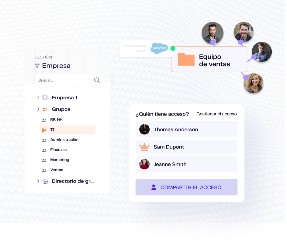 Gestión de contraseñas en equipo